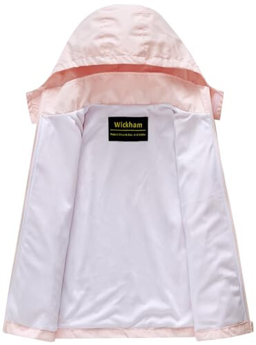 WICKHAM Boys Girls Waterproof Rain Jacket Detachable Hood Lightweight Raincoats for Kids Windbreaker Coat - 3