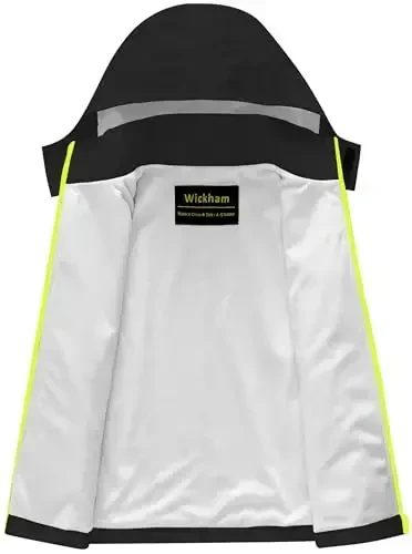 WICKHAM Boys Girls Waterproof Rain Jacket Detachable Hood Lightweight Raincoats for Kids Windbreaker Coat - 3