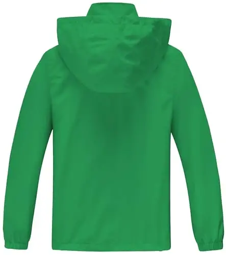 WICKHAM Boys Girls Waterproof Rain Jacket Detachable Hood Lightweight Raincoats for Kids Windbreaker Coat - 2