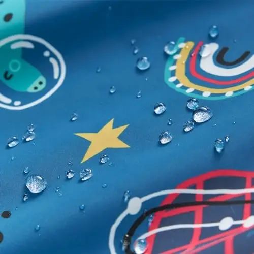 WICKHAM O'g'il bolalar qizlar uchun suv o'tkazmaydigan yomg'ir kurtkasi Yechiladigan kapüşonli bolalar uchun engil yomg'ir paltolari Windbreaker пальто - 4