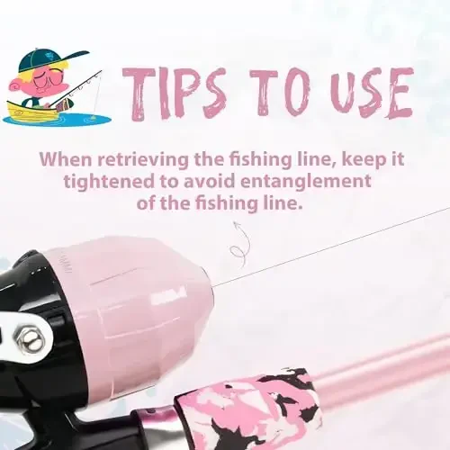 WIDDEN Kids Fishing Pole, Portable Telescopic Kids Fishing Poles for Boys and Girls, Fishing Rod and Reel Combo Kit with Tackle Box, and Fishing Net, Best Fishing Pole for Toddler Youth - 6