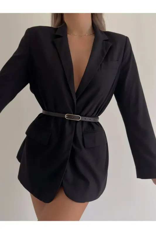 Wide Buckle Thin Women's Belt, Jacket Belt, Dress Belt, Shirt Belt - 8