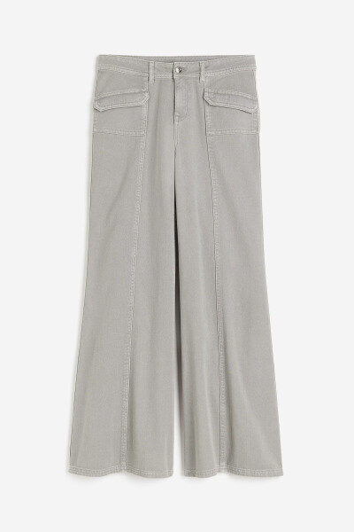 Wide gabardine trousers - 1