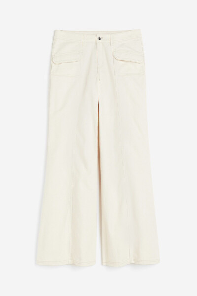 Wide gabardine trousers - 3