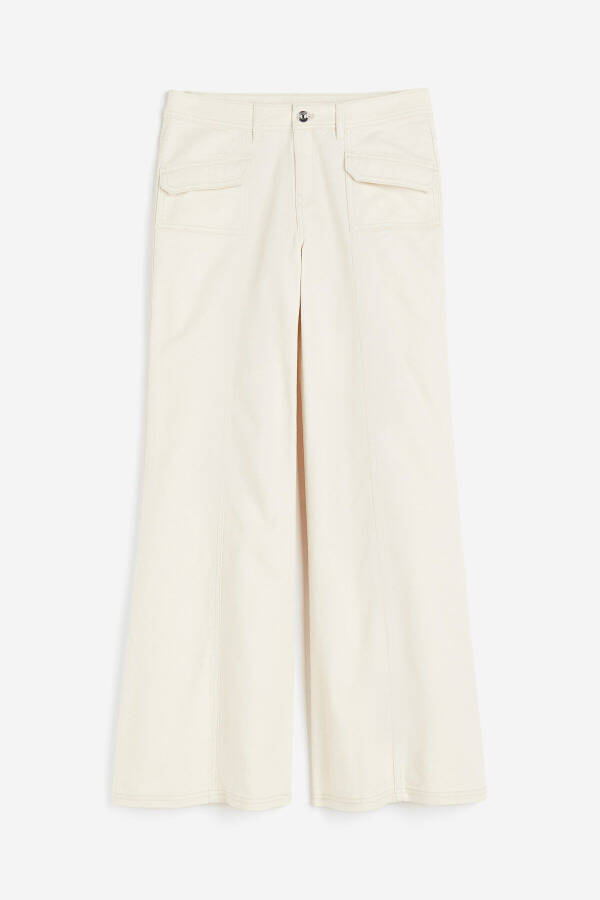 Wide gabardine trousers - 3