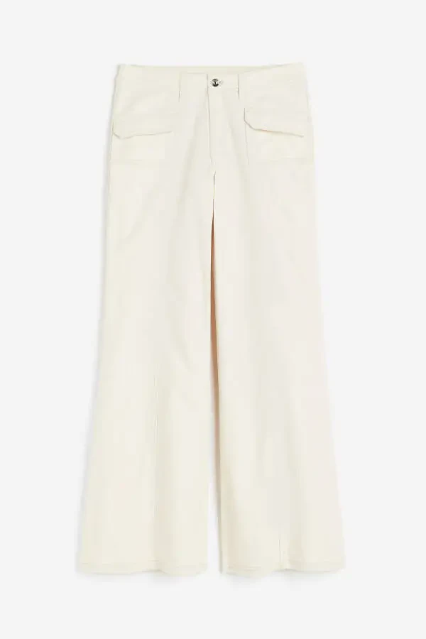 Wide gabardine trousers - 1