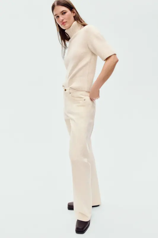 Wide High Jeans-Açık bej - 6