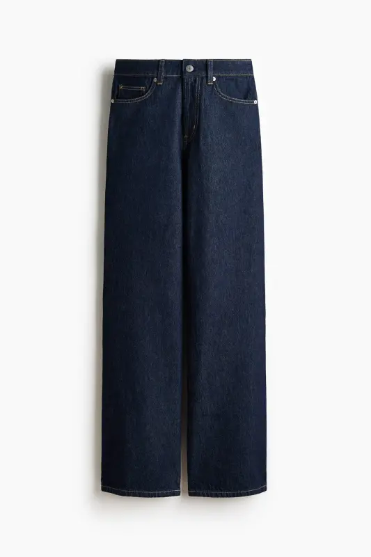 Wide High Jeans-Kot laciverti - H&M