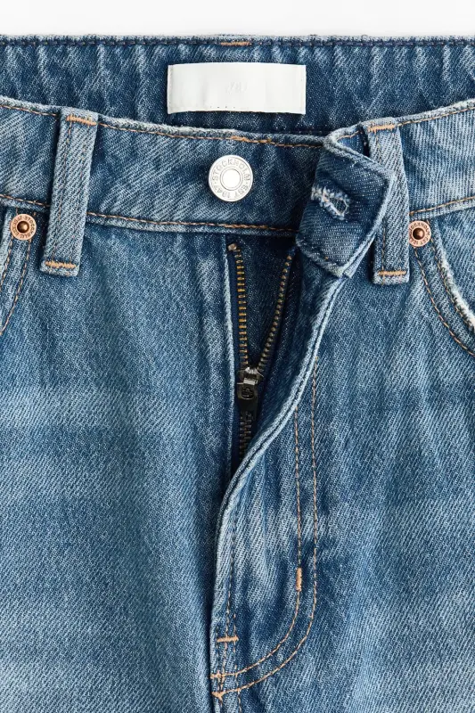Wide High Waist Jeans - Kot mavisi - 6