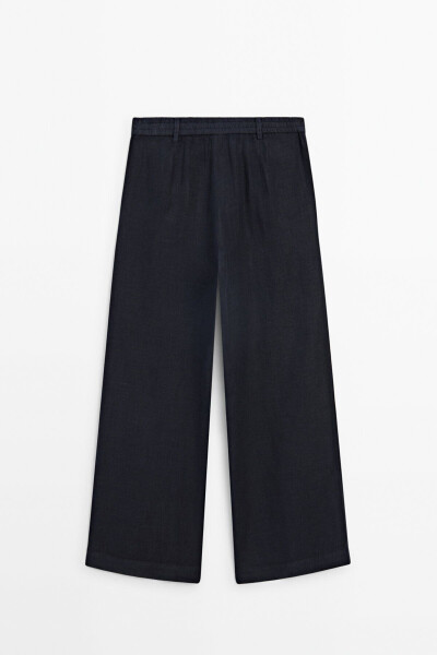 Wide leg, 100% linen stretch pants. - 7