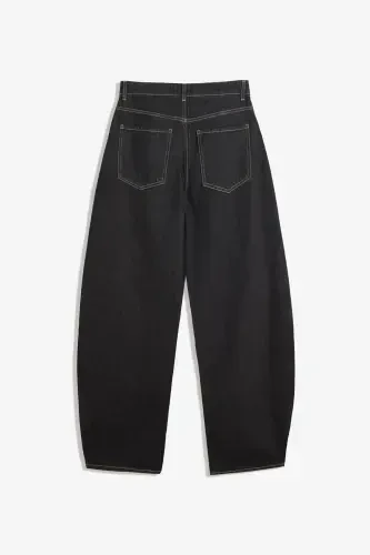 Wide leg barrel jean - Black - 4