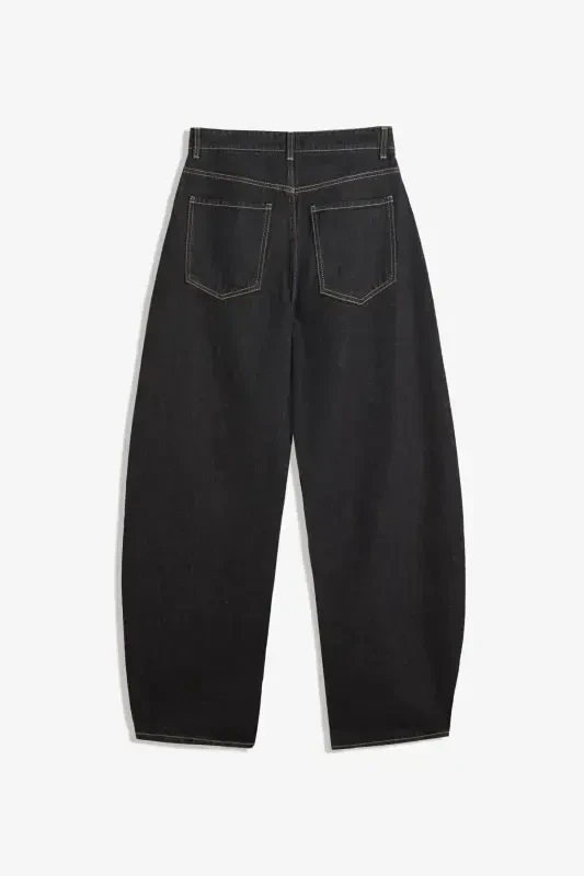 Wide leg barrel jean - Black - 4