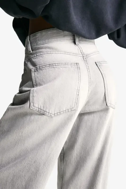 Wide leg barrel jeans - 4
