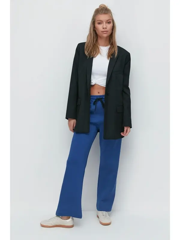 Wide Leg Flared Sweatpants 804 Sax-Blue - LC WAIKIKI