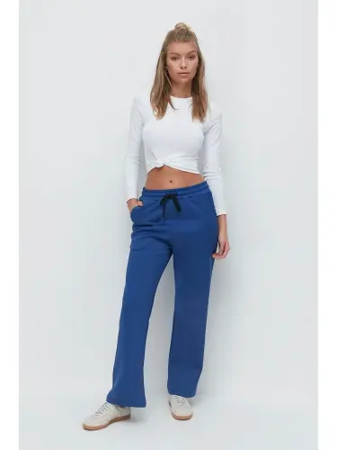 Wide Leg Flared Sweatpants 804 Sax-Blue - LC WAIKIKI (1)