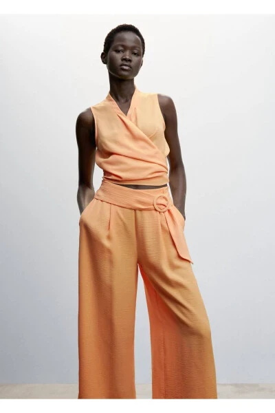 Wide Leg Flowy Pants - 7