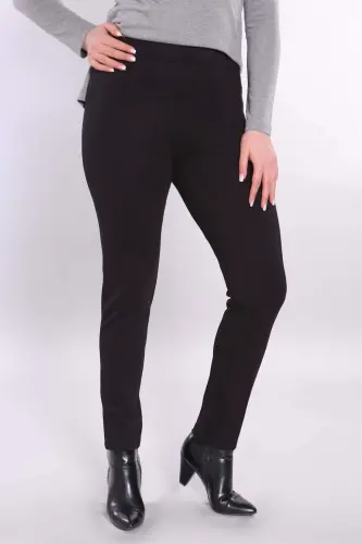 Wide Leg High Waist Black Trousers - 1
