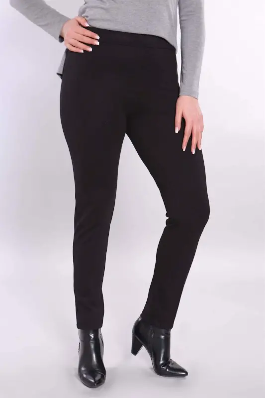 Wide Leg High Waist Black Trousers - 1