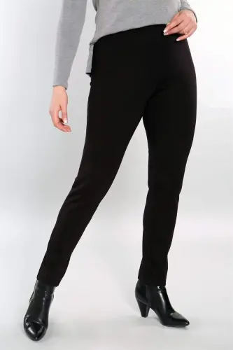 Wide Leg High Waist Black Trousers - BÜYÜKBEDENIZ (1)