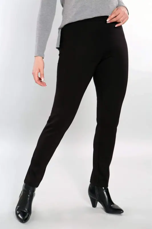 Wide Leg High Waist Black Trousers - 2