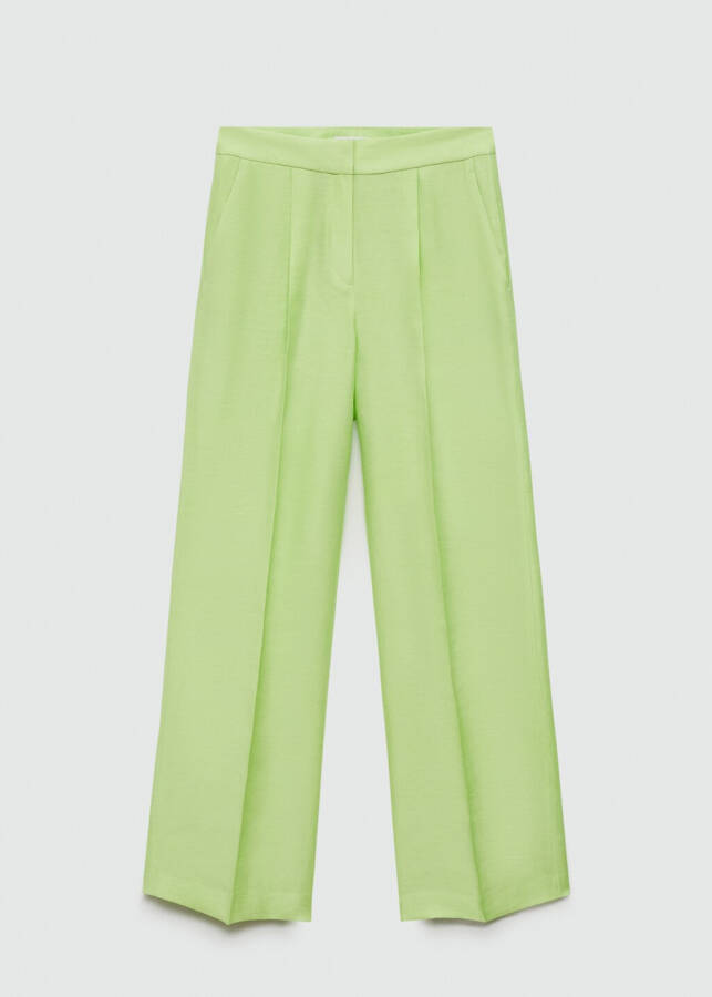 Wide Leg Linen Pants - 1