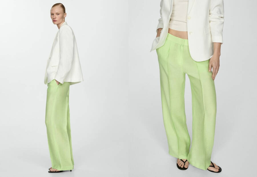 Wide Leg Linen Pants - 5