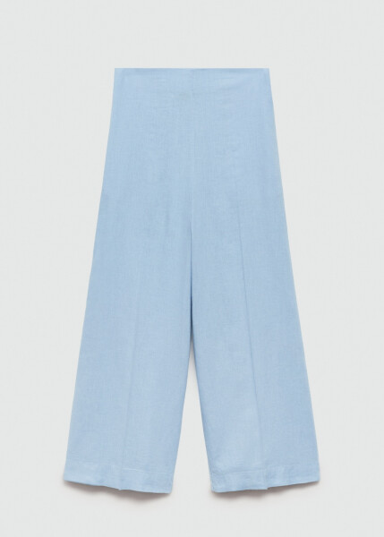 Wide-leg linen pants - Sky Blue - 1