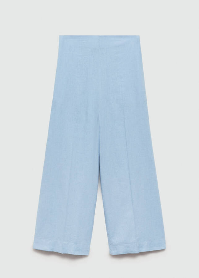 Wide-leg linen pants - Sky Blue - 1