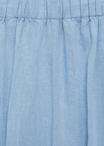 Wide-leg linen pants - Sky Blue - 5