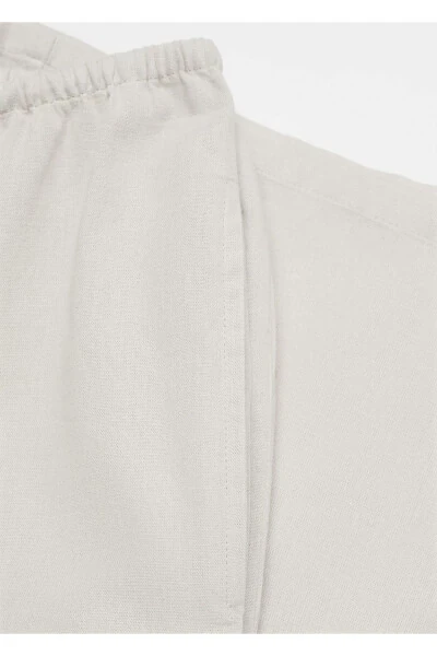 Wide leg linen trousers - 5