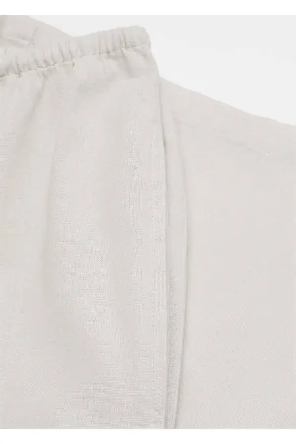 Wide leg linen trousers - 5