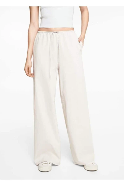 Wide leg linen trousers - 7