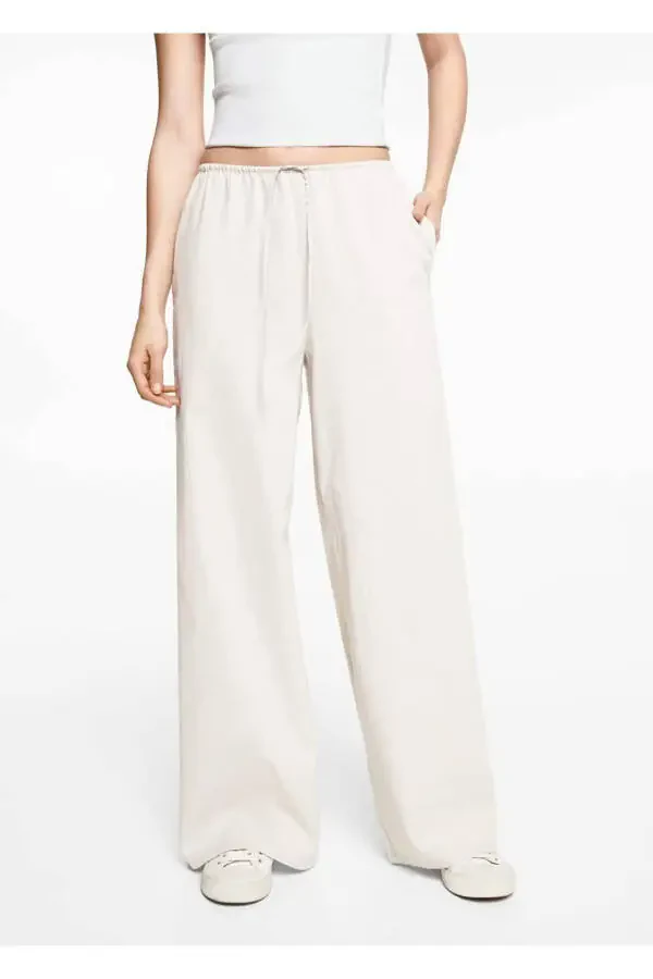 Wide leg linen trousers - 7