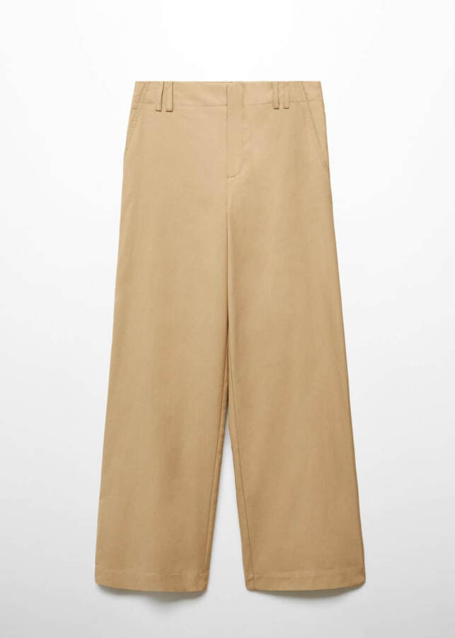 Wide Leg Lyocell Trousers - 10