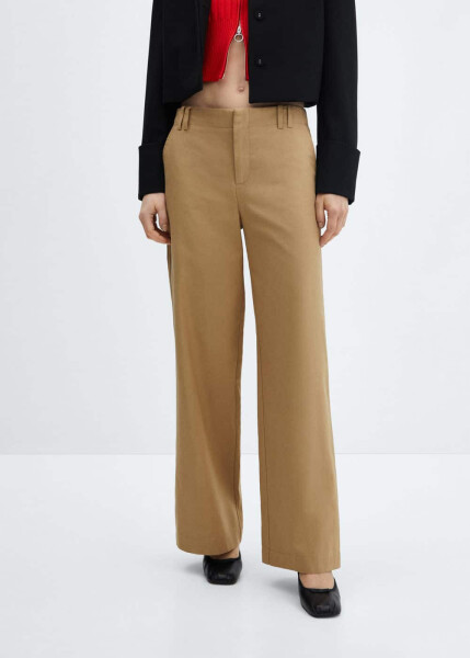 Wide Leg Lyocell Trousers - 11