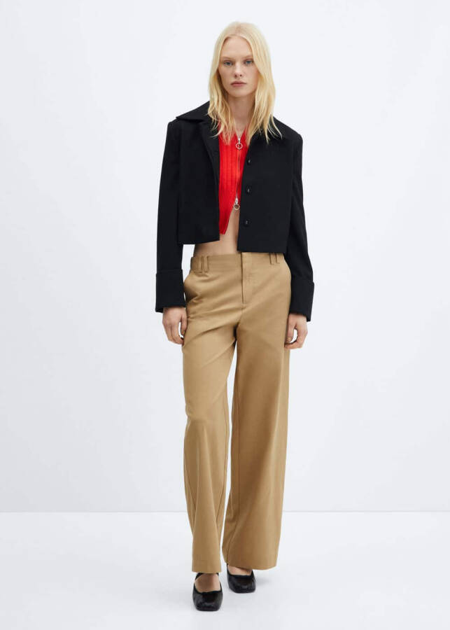 Wide Leg Lyocell Trousers - 12