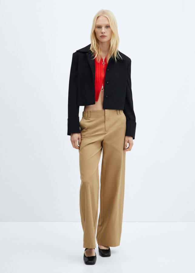 Wide Leg Lyocell Trousers - 2