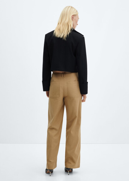 Wide Leg Lyocell Trousers - 4