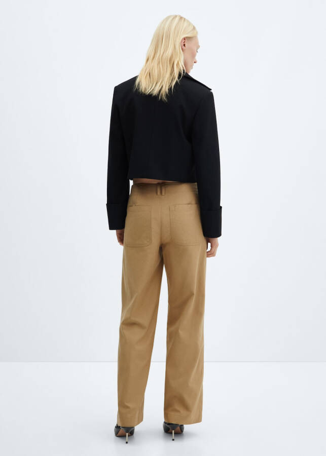 Wide Leg Lyocell Trousers - 4