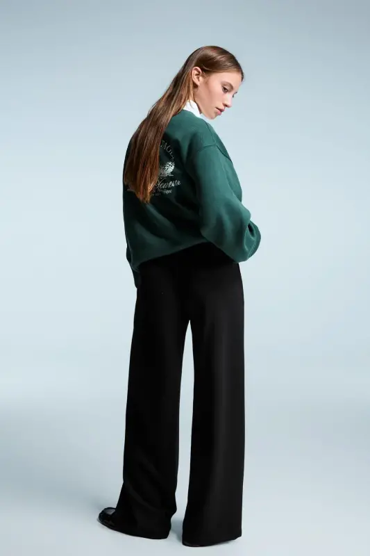 Wide-leg pants - BERSHKA