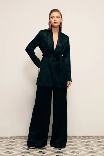 Wide Leg Pants - BLACK-BLACK - 3