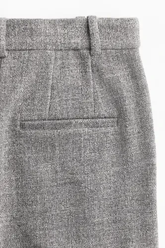 Wide Leg Pants-Grey Marl - 6