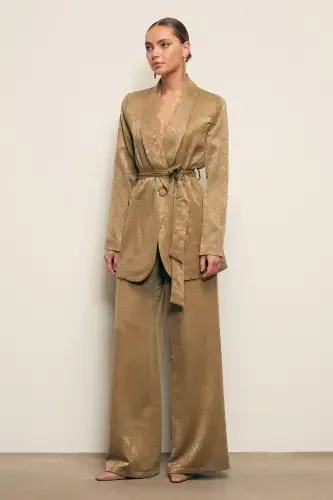 Wide Leg Pants - KHAKI - 3