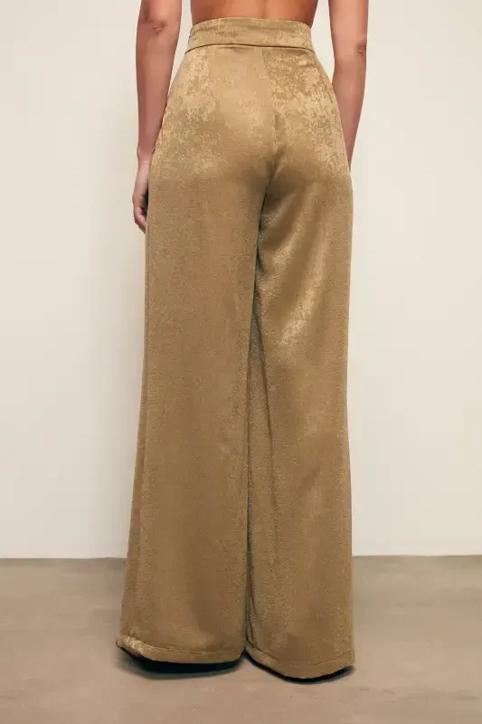 Wide Leg Pants - KHAKI - 6
