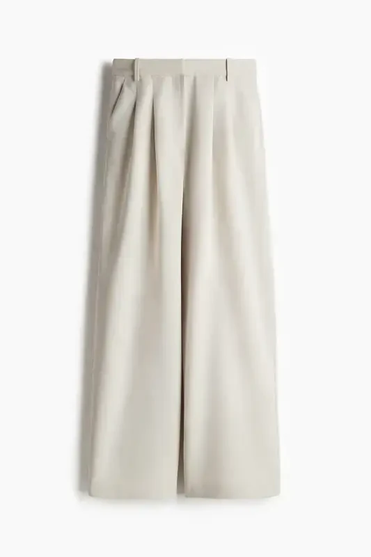 Wide Leg Pants-Light earth tone - 5