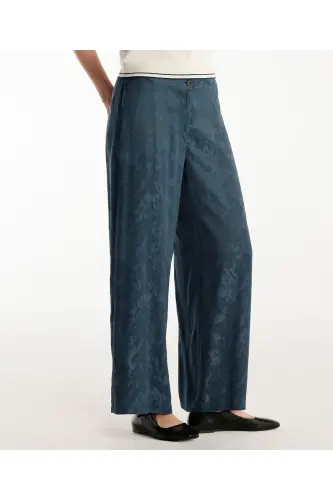 Wide Leg Pants-NAVY BLUE - 3