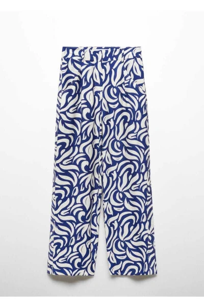 Wide-leg pants with brushstroke pattern - 3