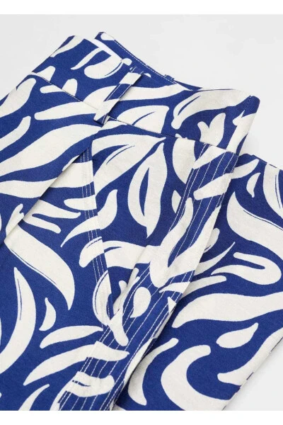 Wide-leg pants with brushstroke pattern - 7