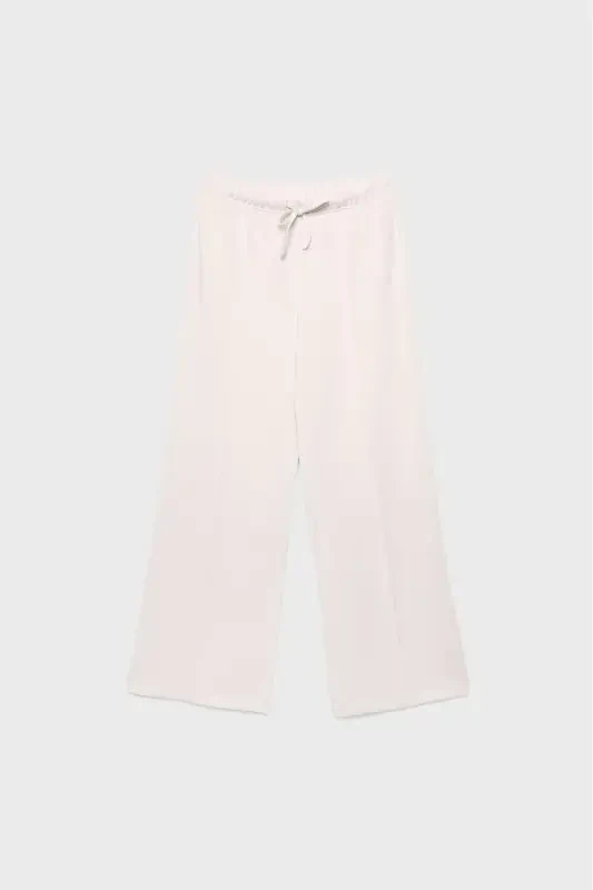 Wide leg pants with stitch details and soft fabric. - 6