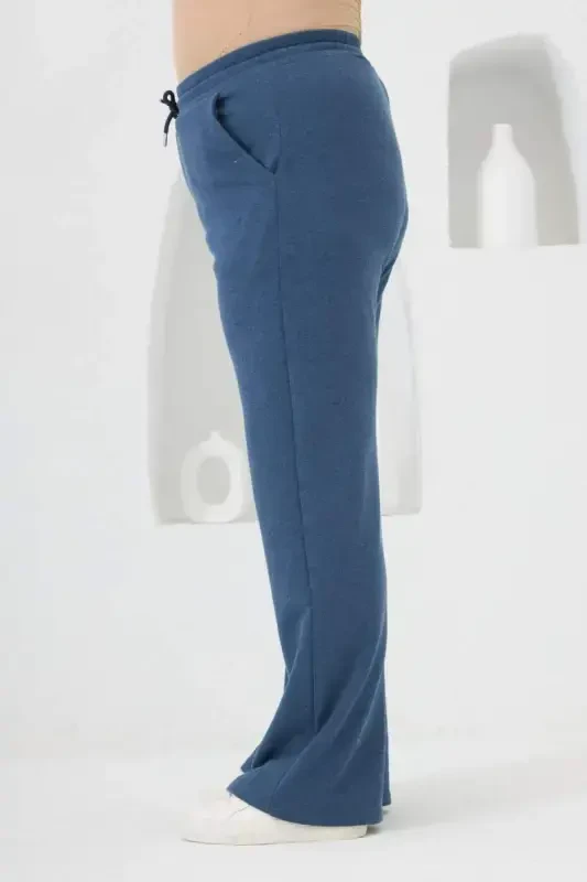Wide Leg Plus Size Tracksuit Blue - 2